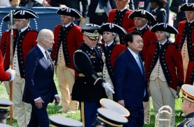 بايدن يبحث مع نظيره الكوري الجنوبي تعزيز التحالف بين البلدين 