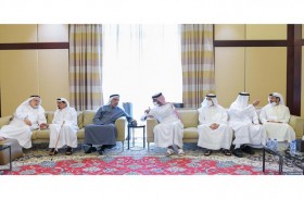 حاكم عجمان وولي عهده يقدمان واجب العزاء في وفاة عذبة الغرير