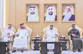حاكم عجمان وولي عهده يستقبلان المهنئين بشهر رمضان المبارك