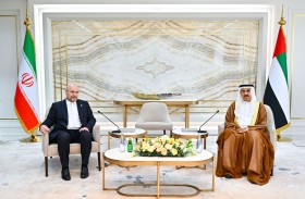 صقر غباش يستقبل رئيس مجلس الشورى الإيراني