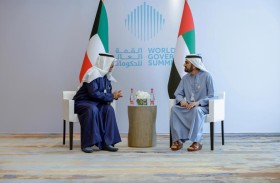 محمد بن راشد يستقبل رئيس وزراء الكويت على هامش القمة العالمية للحكومات 2023 في دبي 