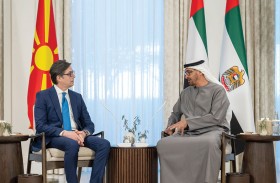 رئيس الدولة ورئيس مقدونيا الشمالية يؤكدان دعمهما لكافة مساعي تحقيق الاستقرار والتنمية والازدهار لشعوب المنطقة والعالم