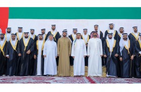 حاكم عجمان وولي عهده يحضران العرس الجماعي لـ 30 من شباب الوطن