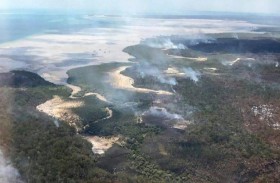 الحرائق تجتاح جزيرة مدرجة على قائمة التراث