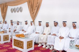 سعود بن صقر يقدم واجب العزاء بوفاة محمد بن سعيد الطاير