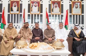 هزاع بن زايد يحضر حفل زفاف سيف ياسر فالح الشامسي