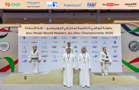 نجوم الحزام الأسود يتألقون في ختام منافسات الأساتذة ضمن بطولة أبوظبي العالمية لمحترفي الجوجيتسو