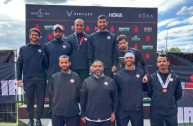 شرطة أبوظبي تفوز بالمركز الأول في الترتيب العام ببطولة برلين للترايثلون