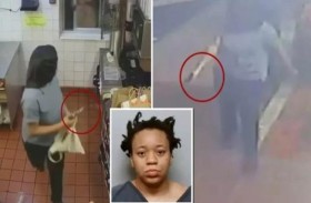 عاملة في ماكدونالدز تطلق النار على زبون!