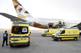 وصول الدفعة الـ 18 من الأطفال الجرحى ومرضى السرطان الفلسطينيين من قطاع غزة إلى أبوظبي لتلقي العلاج