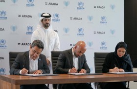 سلطان بن أحمد القاسمي يشهد توقيع اتفاقية تعاون بين مؤسسة القلب الكبير وشركة أراد والأمم المتحدة لشؤون اللاجئين
