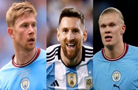 أهداف هالاند ومهارة دي بروين تتحدى إنجاز ميسي في السباق على جوائز اليويفا 