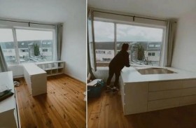 تصمم سريراً من أدراج  إيكيا