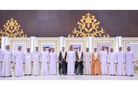 ولي عهد عجمان يحضر حفل زفاف مبارك علي المهيري