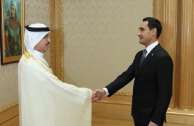 رئيس تركمانستان يستقبل سعيد الطاير