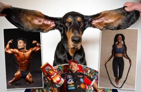 أطول مراهق وأطول أذنين لكلب في غينيس