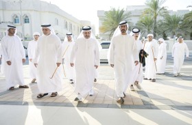 خليفة بن طحنون بن محمد يحضر حفل استقبال بمناسبة زفاف ظافر عبدالله الأحبابي